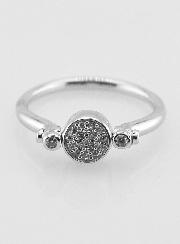 Bague en Argent Massif Solitaire - T54