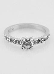 Bague de Fiançailles en Argent Massif - Solitaire T54