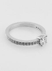 Bague de Fiançailles en Argent Massif - Solitaire T54