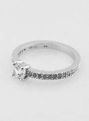 Bague de Fiançailles en Argent Massif - Solitaire T54