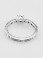 Bague de Fiançailles en Argent Massif - Solitaire T54