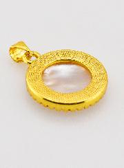 Médaille Dorée en Nacre Ex-Voto 22mm