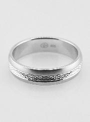 Bague Alliance en Argent Massif Mat & Brillant - T56