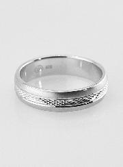 Bague Alliance en Argent Massif Mat & Brillant - T56