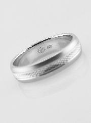 Bague Alliance en Argent Massif Mat & Brillant - T56