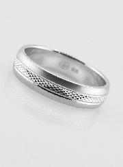 Bague Alliance en Argent Massif Mat & Brillant - T56