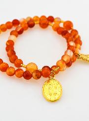 Bracelet Chapelet en Cornaline 6mm - Miraculeuse