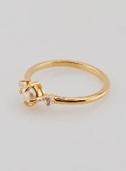 Bague de Fiançailles en Plaqué Or Perle de Culture - T54