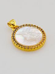 Pendentif en Nacre Saint Michel - 22mm