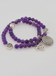 Bracelet Chapelet en Améthyste 6mm - St Benoît
