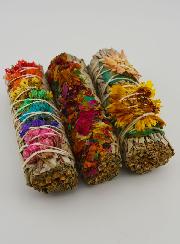 Set de 3 Smudges de Sauge & Pétales de Fleurs