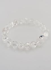 Bracelet en Pierre de Cristal de Roche Rainbow - 10mm