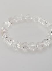 Bracelet en Pierre de Cristal de Roche Rainbow - 10mm