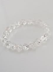 Bracelet en Pierre de Cristal de Roche Rainbow - 10mm