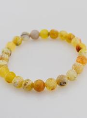 Bracelet en Pierre Naturelle d'Opale Jaune - 8mm