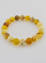 Bracelet en Pierre Naturelle d'Opale Jaune - 10mm