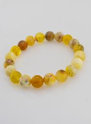 Bracelet en Pierre Naturelle d'Opale Jaune - 10mm