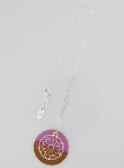 Collier Religieux en Argent - Pendentif Bois Résine & Vitrail