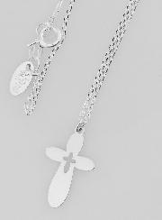 Collier Religieux & Croix Arrondie - Argent 925/1000
