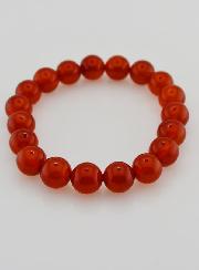 Bracelet en Pierre Naturelle d'Agate Rouge - 10mm