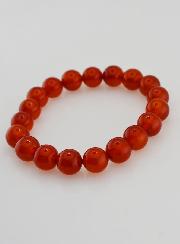 Bracelet en Pierre Naturelle d'Agate Rouge - 10mm