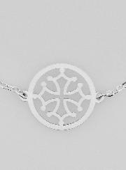 Bracelet en Argent Massif - Croix Occitane