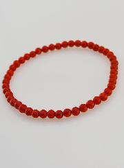 Bracelet en Pierre Naturelle d'Agate Rouge - 4mm