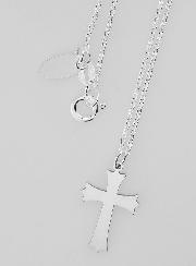 Collier Religieux & Croix - Argent 925/1000