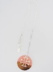 Collier en Argent - Pendentif Bois Résine & Croix Templier