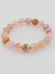 Bracelet en Pierre Naturelle d'Agate Fleur de Cerisier - 10mm