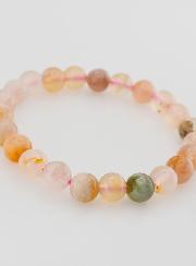 Bracelet en Pierre Naturelle d'Agate Fleur de Cerisier - 8mm