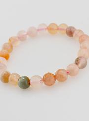 Bracelet en Pierre Naturelle d'Agate Fleur de Cerisier - 8mm