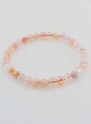 Bracelet en Pierre Naturelle d'Agate Fleur de Cerisier - 6mm