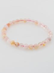 Bracelet en Pierre Naturelle d'Agate Fleur de Cerisier - 6mm