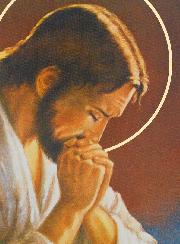 Icône Religieuse Jésus Christ en Prière - 14cm