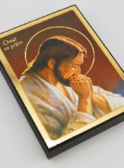 Icône Religieuse Jésus Christ en Prière - 14cm