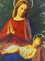 Icône Religieuse Vierge en Contemplation - 14cm