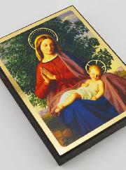 Icône Religieuse Vierge en Contemplation - 14cm