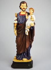 Statue Religieuse Saint Joseph à l'Enfant et au Lys - 40cm