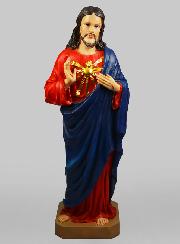 Grande Statue du Sacré Coeur de Jésus - 80cm