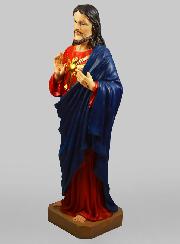 Grande Statue du Sacré Coeur de Jésus - 80cm