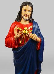 Grande Statue du Sacré Coeur de Jésus - 80cm