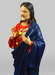 Grande Statue du Sacré Coeur de Jésus - 80cm