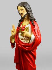 Grande Statue du Sacré Coeur de Jésus - 80cm