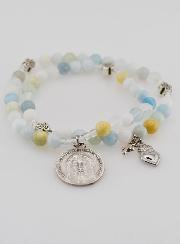 Bracelet Chapelet Aigue Marine 6mm - Sainte Face