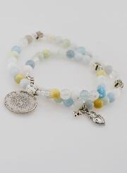 Bracelet Chapelet Aigue Marine 6mm - Sainte Face