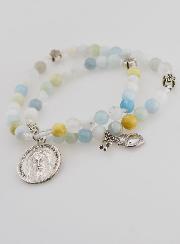 Bracelet Chapelet Aigue Marine 6mm - Sainte Face