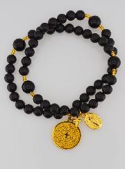 Bracelet Chapelet en Pierres Naturelles d'Agate & Notre Père