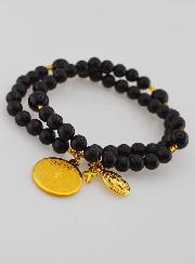 Bracelet Chapelet en Pierres Naturelles d'Agate & Notre Père