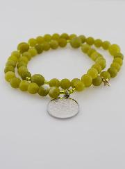 Bracelet Chapelet en Pierre de Jade Vert - Notre Père